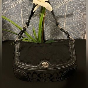 Vintage Black Coach Shoulder Bag